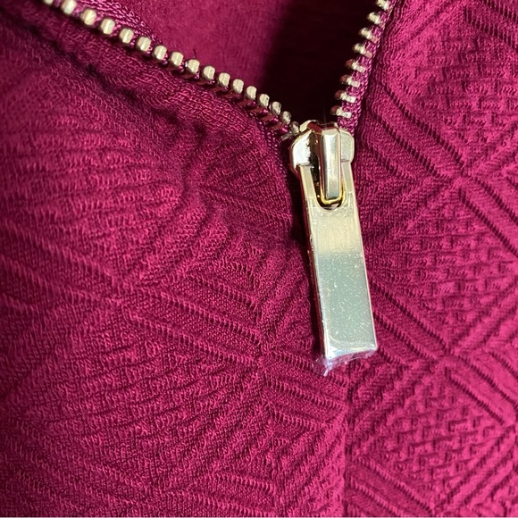 Crown & Ivy Dress Country Roads Signature Cranberry Tunic Burgundy Maroon - Picture 14 of 15